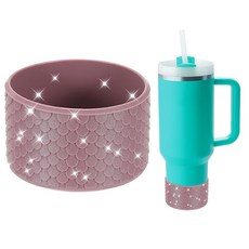 PATIKIL 실리콘 워터보틀 부츠 12-40oz 텀블러용 미끄럼 방지 워터바텀 보호 슬리브 탐브 라프 프로텍터 커버 워터 보틀 마그탄브 라 액세서리용 퍼플