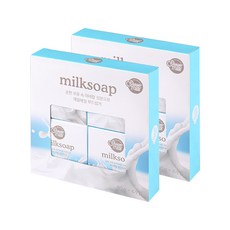 샤워메이트 밀크솝 비누 90gx4개입 우유비누, 90g