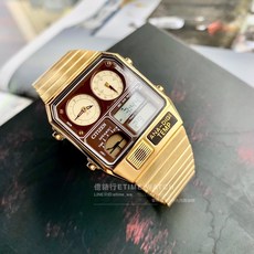 CITIZEN JG2103-72X ANA-DIGI TEMP 雙顯錶 復古金 潮流 原廠公司貨