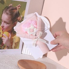 全店折扣 創意立體花束賀卡手工泡芙花束情人節賀卡針織跨境教師節感恩卡片, 1個