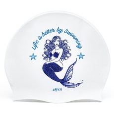 오호라스튜디오 링클 실리콘 수영모자, 세이렌 피콕군청, 1개