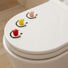 은공이네 스마일 변기 손잡이 화장실인테리어, 핑크