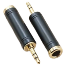 6.35mm轉3.5mm音頻轉接頭，耳機麥克風轉接器，音源轉換器，影音設備配件, 1個, 6.3mm母 轉 3.5mm公 大轉小 DAC 耳擴 耳機 擴大機 AUX 音源轉接頭