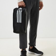 아디다스 신발주머니 슈즈백 에센셜 트레이닝 골프화 짐색 보조가방 운동화가방 수납 다용도, 1개