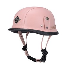 경량 레트로 하프 오토바이 헬멧 여름용 3C 인증 오픈페이스 바이크 스쿠터용 스타일 안전한 착용감, 핑크