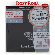 Rosy Rosa 高反射化妝鏡 隨身立鏡 折疊便攜 高清真實呈現, 黑色, 1個