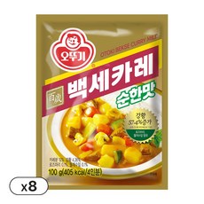 데일즈기획 오뚜기 백세카레 순한맛, 100g, 8개