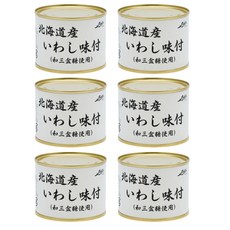 [홋카이도산] 멸치 조미 와삼분당 함유 정어리 통조림 안주 200g×6캔 200g 6개, 200g