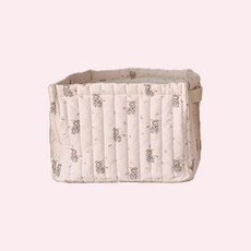 어텀31 누빔 기저귀 바구니 장난감 정리함, 러블리 래빗