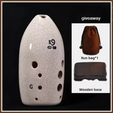 2025 10홀 뮤지컬 Xun 전문가용 G톤 성인용 어린이 초보자용 오카리나 휴대용 핸드헬드 오르프 악기, 09 White G Tone Right