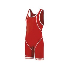 아식스 남성용 스냅 다운 레슬링 싱글렛 (카디널/화이트) 블랙_160119, 레드/화이트