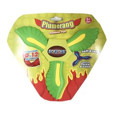 戶外兒童迴旋鏢玩具：柔軟安全迴力鏢，幼兒園運動首選，趣味飛去來器, ST3022-綠色, 1個