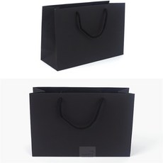 JCR샵 직사각 블랙 쇼핑백 선물가방, 소