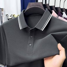 Polo衫男短袖吸濕排汗衫運動休閒服休閒上衣夏季涼感衣冰絲衣球衣登山排汗衣工作背心白色上衣排汗衣男裝polo衫高爾夫運動短袖短袖襯衫