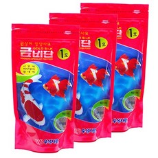 금비단 1호 120g 금붕어 잉어 사료 먹이 밥, 3개
