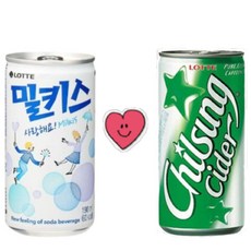 롯데 밀키스 190ml + 칠성 사이다 190ml 총, 30개