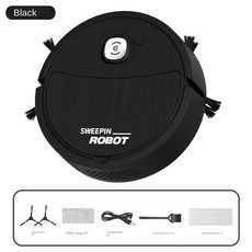 3 in1 신형 로봇 청소기 물걸레질 청소 물걸레 기능 가전제품 주방 전기 흡입, 3) BLACK, BLA
