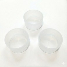 텀블러 바닥 실리콘 보호대, 3개, 7.5cm 투명