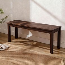 [리비니아] 케빈 2인 러버우드 원목 벤치 식탁의자, 월넛