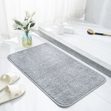 욕실 현관 흡수 방수 미끄럼방지 발매트 문앞 바닥매트, 1개, 연회색