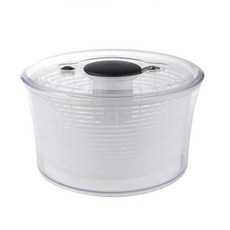[Amazon.co.jp한정] OXO 옥소 샐러드 스피너 야채 배수기 스트레이트형 2~3인분, 실버, 1개
