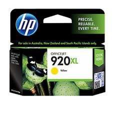 HP 920XL 大印量黃色墨水匣，原廠墨水匣，色彩鮮明，適用於HP印表機, 1個