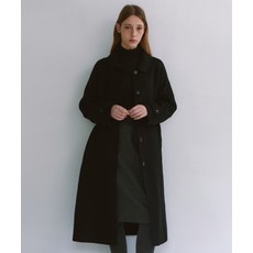 라미네즈 LAMINEZ 래글런 핸드메이드 롱 코트 - 블랙