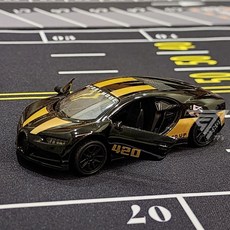 【台灣出貨】1:43合金超跑模型車，仿真警車合金模型，兒童玩具賽車, 【賽道版】布加迪-黑, 1個