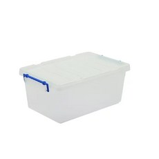 聯府 EQ07 全方位收納箱 台灣製 教具收納, 1個, 藍, 透白色