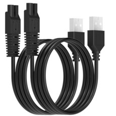 Pinkind Remington Smooth & Silky 전기 면도기용 전원 코드 2개 WDF5030A WDF4816NA WDF4821US WDF4825 여성용 면도, Black