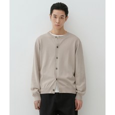 MUSINSA STANDARD 워셔블 수피마 코튼 라운드 넥 가디건 [더스티 크림]