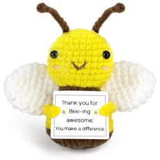 새로운 니트 긍정적인 소 인형 수제 정서적 지원 긍정적인 크로셰 크리스마스 트리 선물 크리스마스 새해, 15 15