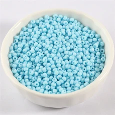 매트 솔리드 마카롱 색 2mm 3mm 유리 씨앗 비즈 유니폼 라운드 스페이서 비즈 DIY 수제 보석 액세서리 만들, 02 2mm 800Pcs, 17 C17