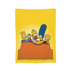 카툰 호머 플란넬 담요 침대용 사무실용 이불, 1. 17