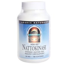SOURCE NATURALS 納豆激酶無糖軟膠囊 36mg, 1組, 180顆