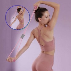 쌍문상회 요가밴드 튜빙밴드 요가8자튜빙밴드 요가 테스 8자형튜빙 스트레칭밴드8자 8자스트레칭밴드 8자밴드 스트레칭밴드 8자 스트레칭 8자튜빙밴드 40872EA, 핑크