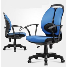 마켓다인A 팔걸이 회전 쿠션의자 책상의자, 1쿠팡 블루b7