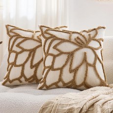 스타일 자수 쿠션 소파 침대 옆 요추 플로킹 태슬 창문 좌석 다다미, 10. 라이트 브라운