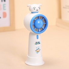 짱구는못말려 PXO 미니 선풍기 USB 충전식 휴대용 핸디형 선풍기 사무실 책상용, 화이트