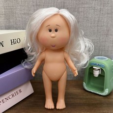 西班牙土豆娃娃素體 mia玩偶套裝 bjd娃娃 女孩玩具 過傢傢 可愛公仔素體 娃娃套裝 搪膠娃娃 換裝娃娃, 1個, 【14款】24公分素體娃娃