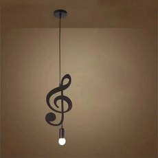 단어 음악 블랙 펜던트 램프 침실 책방, 3. 라이트 그레이