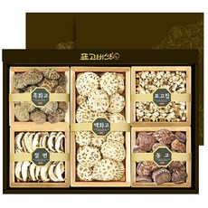 [품질보장]자연식탁 국내산 참나무 건 표고버섯 선물세트 [종합(대)2호] (백화고(대)170g/흑화고(소)150g/동고(소)150g/표고칩100g/절편70g), 표고버섯 명절 선물세트[종합(대)2호], 1