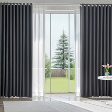 헤이즐 형상기억 사계절 맞춤 린넨 암막커튼 창문 거실 아일렛 핀형