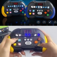 BAZE 스피드게임 게임기 펌프게임 손장난감 오락기 두뇌개발 어린이날선물 기억력게임 팝잇 푸쉬팝 DDR 돌봄교실, 1개, F로봇옐로우