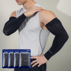 하이터프 자외선 99.9% 차단 쿨토시 쿨다운 -10도 모기퇴치 4SET, 4세트, 블랙