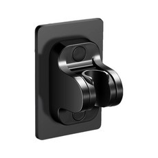 無痕黏貼蓮蓬頭座 【創新生活】 壁貼式蓮蓬頭座 可調整蓮蓬頭架 免釘 支架 蓮蓬頭支架 蓮蓬頭架 免打孔 花灑底座, 蓮蓬頭-底座架, 黑