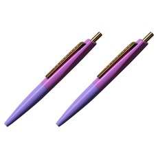 안테릭 미니 유성 볼펜 0.5mm BP10, 피치 핑크 + 라벤더, 2개