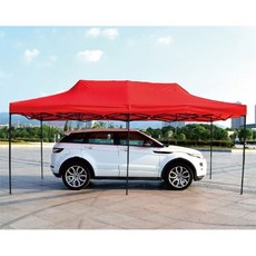 宅大網 182027 帳篷 黑架 3m*6m 戶外折疊大帳篷 廣告帳篷 促銷帳篷 展示篷 四角遮太陽傘, 紅色, 1個