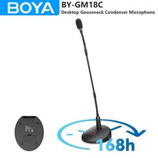 강의용 무선마이크 BOYA BY-GM18C 데스크탑 구즈넥 콘덴서 마이크 회의 화상 회의용 연단 스트리밍 강의 18 인치, 2)BY-GM18CB