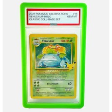 ZINHO 등급 카드 케이스 마그네틱 알루미늄 합금 슬래브 보호 디스플레이 케이스 35PT PSA/CGC/CSG 카드 자외선 차단(블랙) 장착, Green